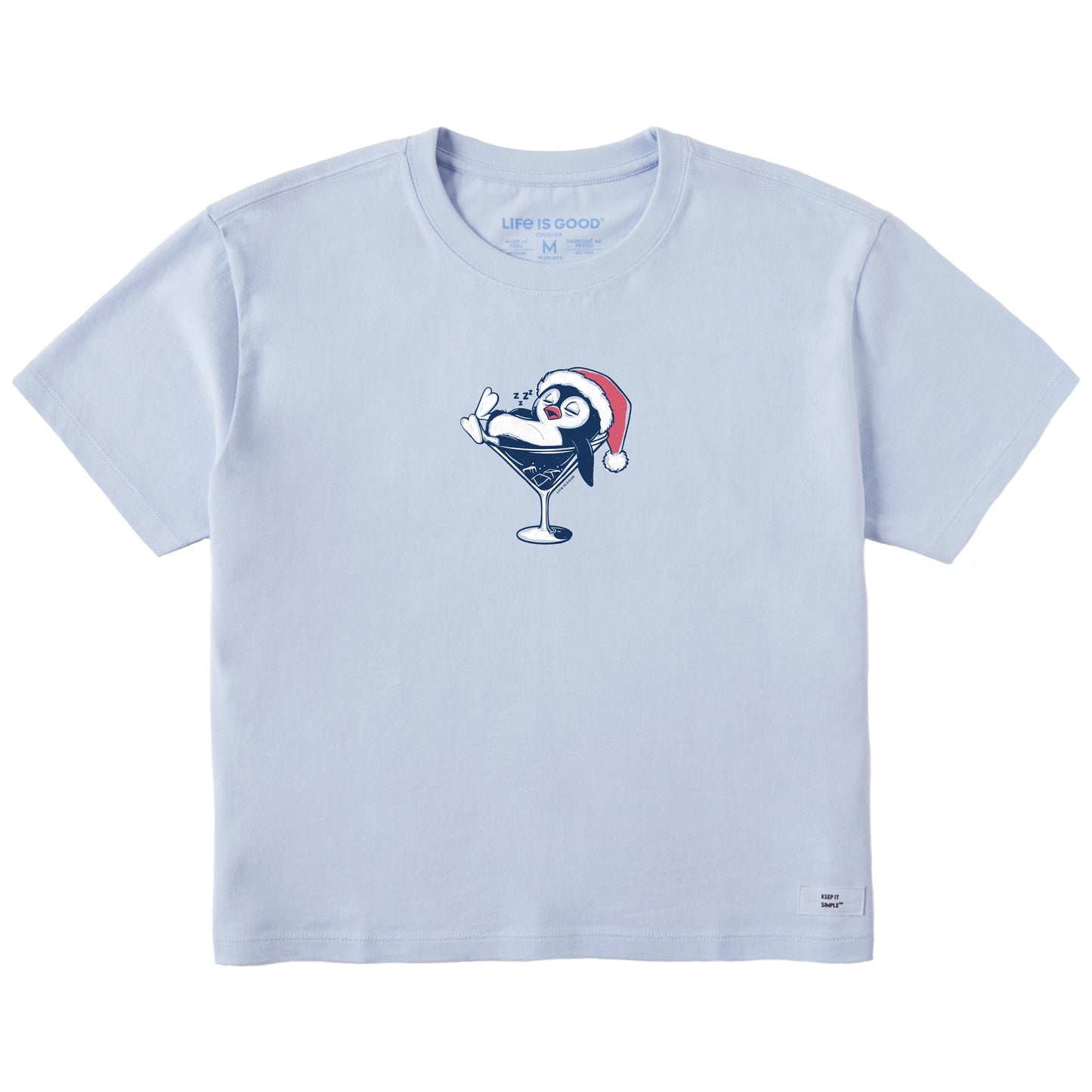 Women's Tipsy Penguin Short Sleeve Crusher Boxy Tee