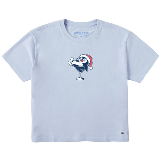 Women's Tipsy Penguin Short Sleeve Crusher Boxy Tee