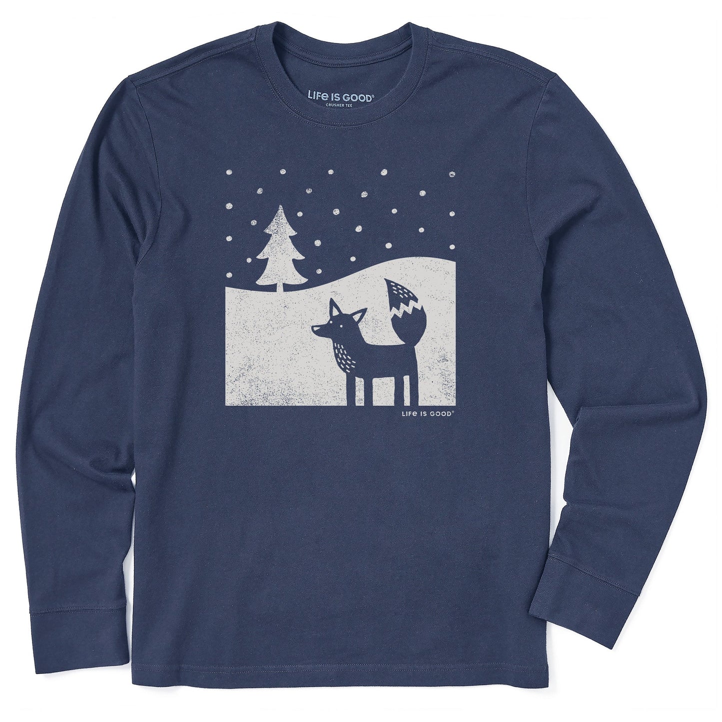 Men's Fox in Winter Long Sleeve Crusher Tee