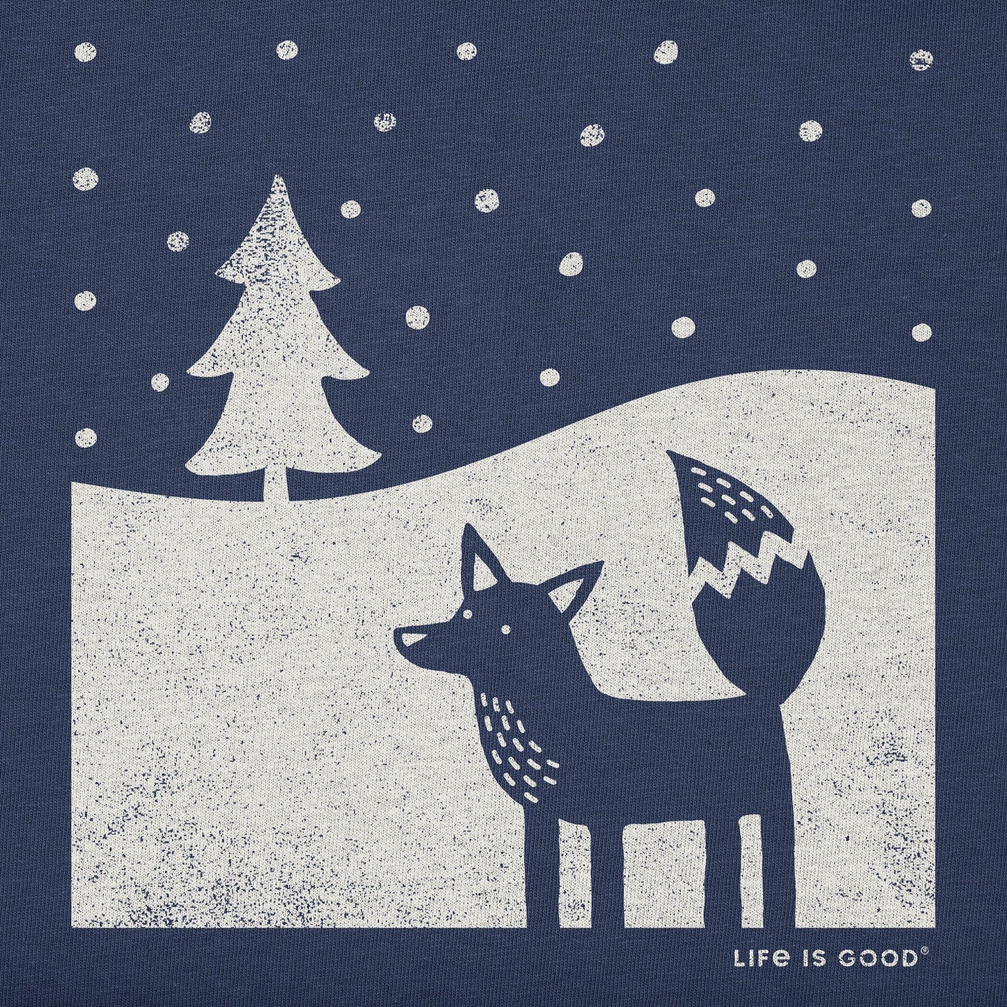 Men's Fox in Winter Long Sleeve Crusher Tee