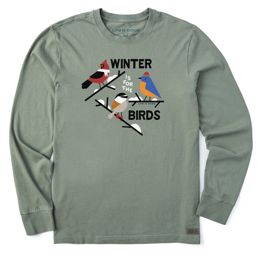 Men's Winter is for the Birds Long Sleeve Crusher Tee