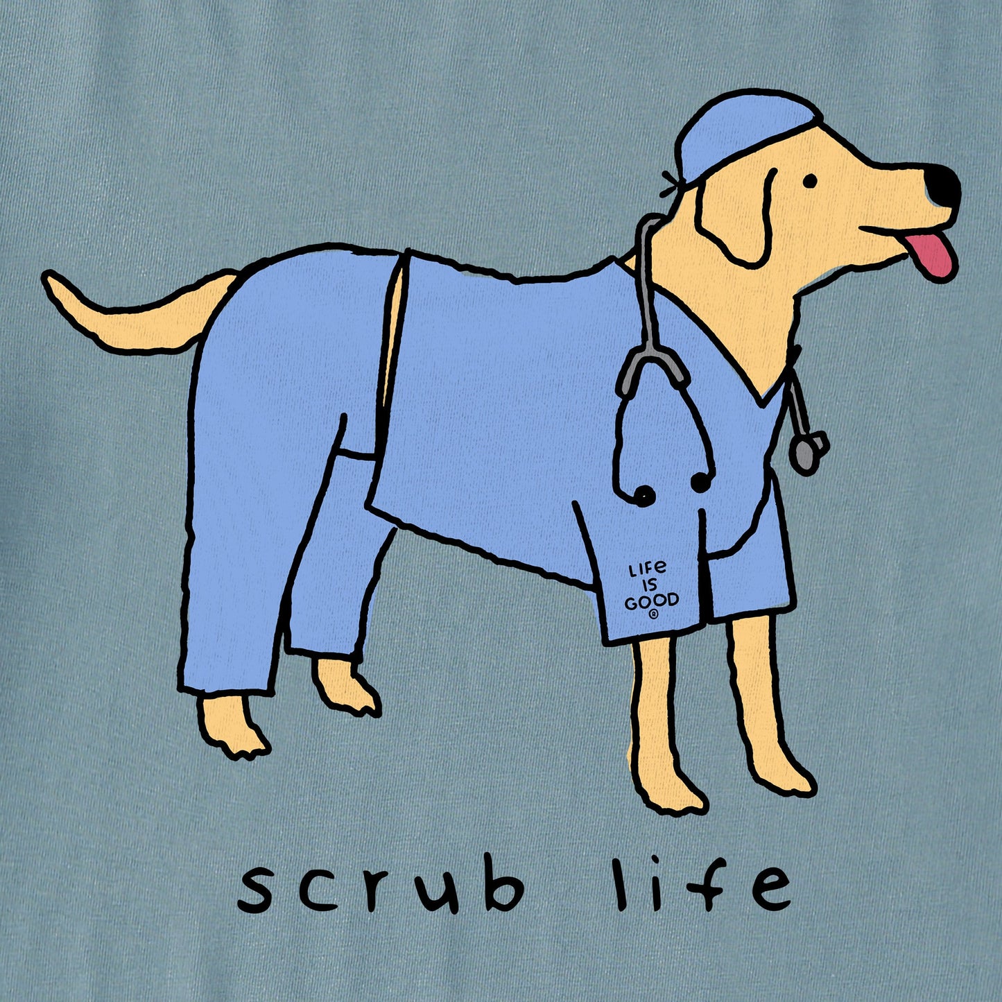 Men's Scrub Life Dog Short Sleeve Crusher Tee