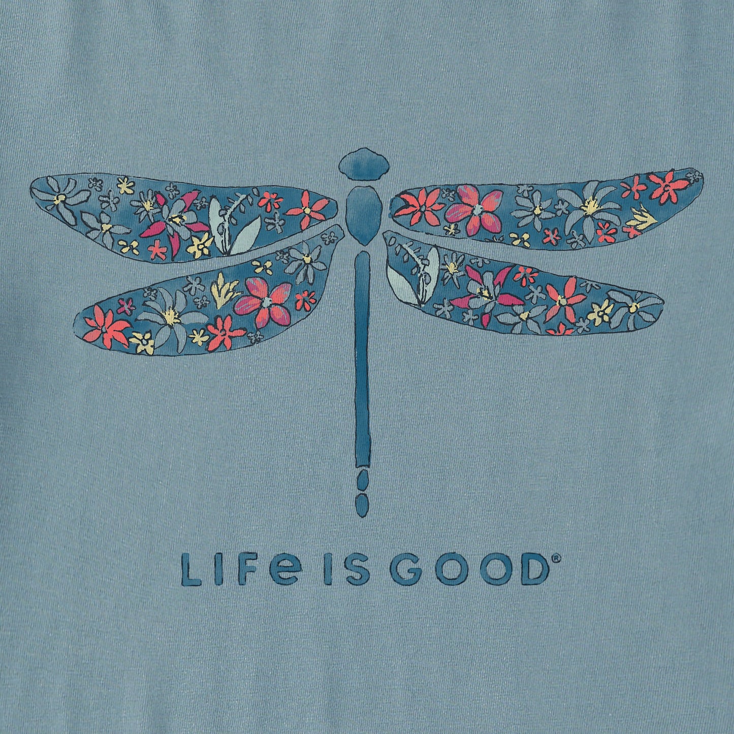 Women's Wildflower Dragonfly Short Sleeve Crusher Tee