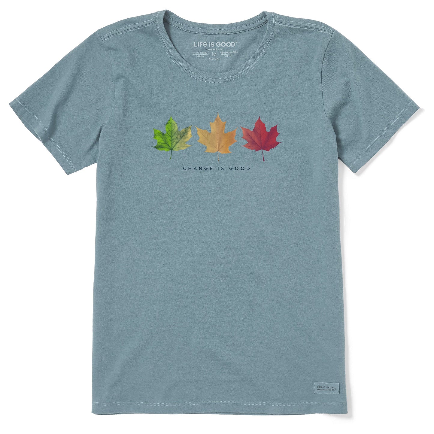 Women's Change is Good 3 Leaves Short Sleeve Crusher Tee