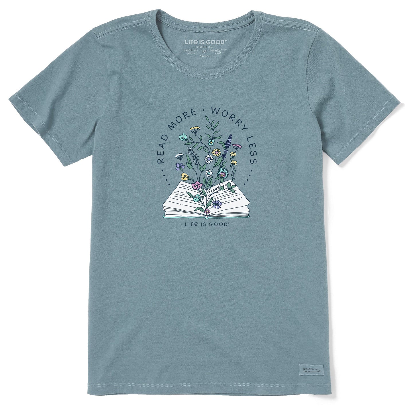 Women's Read More Flower Book Short Sleeve Tee