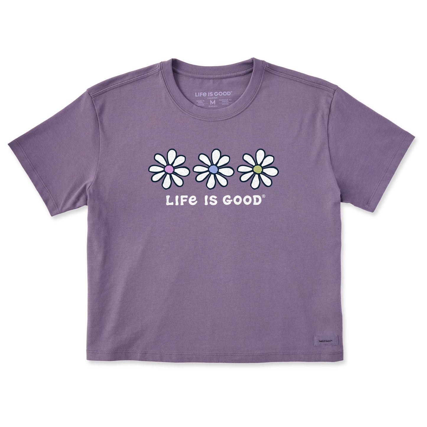 Women's 3 Daisies Short Sleeve Crusher Boxy Tee