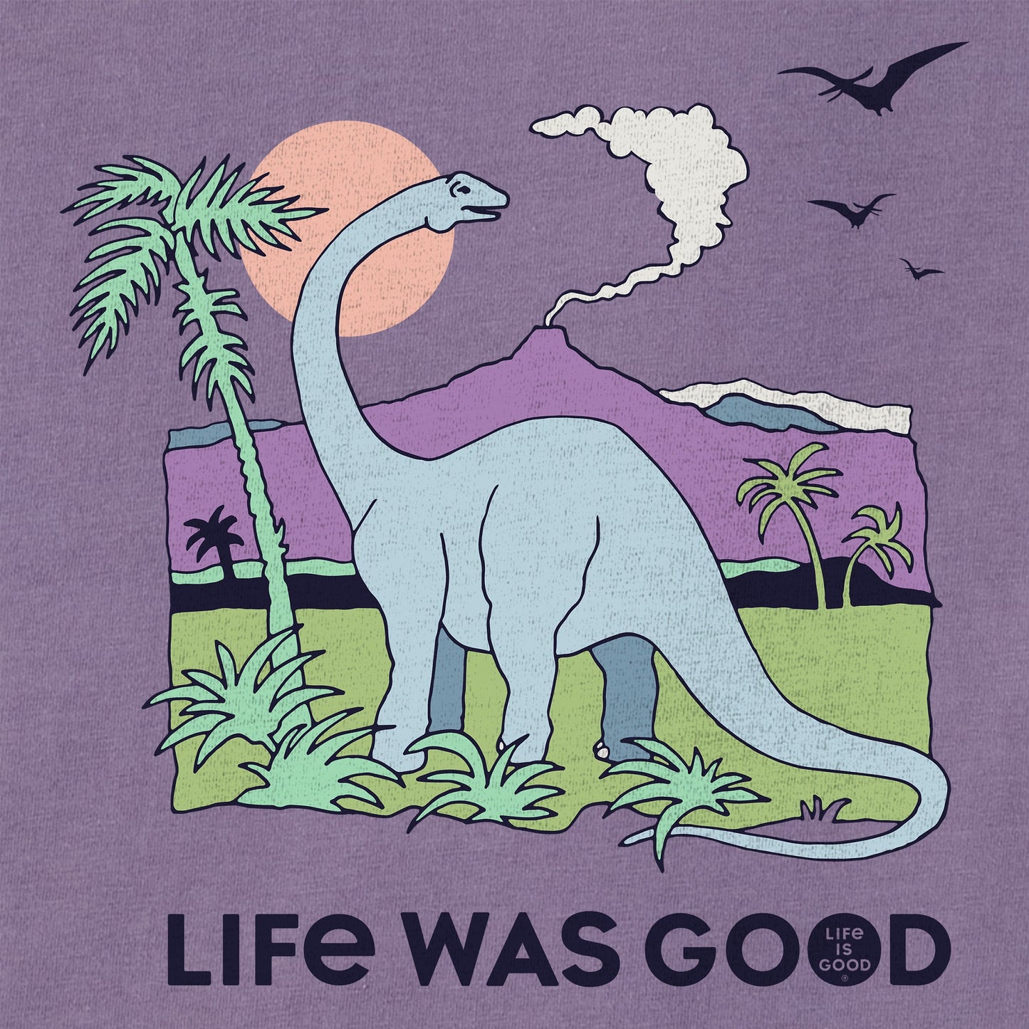 Women's Dinosaur Life was Good Short Sleeve Crusher Boxy Tee