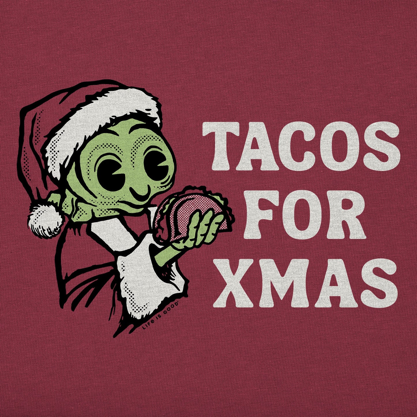 Kids Tacos for Xmas Alien Long Sleeve Crusher Tee