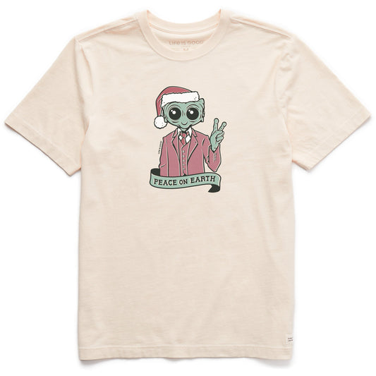 Men's Peace On Earth Alien Short Sleeve Crusher Tee