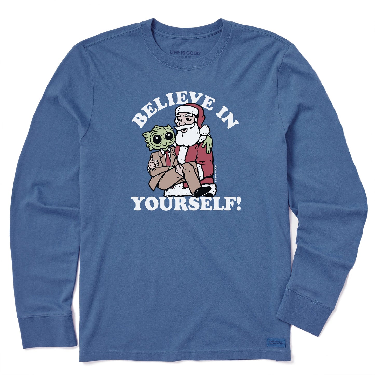 Men's Believe in Yourself Alien Long Sleeve Crusher Tee