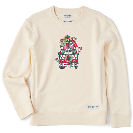 Women's Christmas Van Simply True Fleece Crew