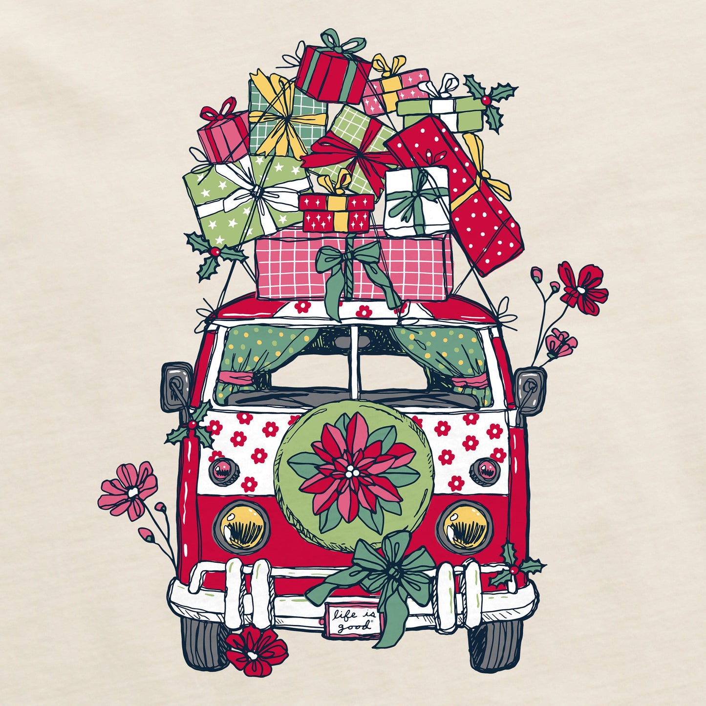Women's Christmas Van Simply True Fleece Crew