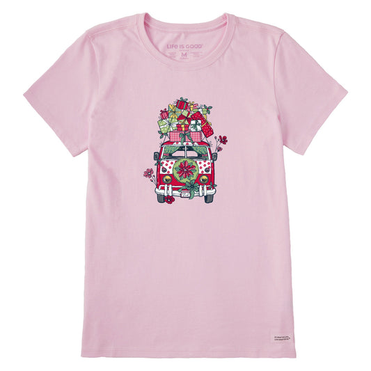 Women's Christmas Van Short Sleeve Crusher Tee