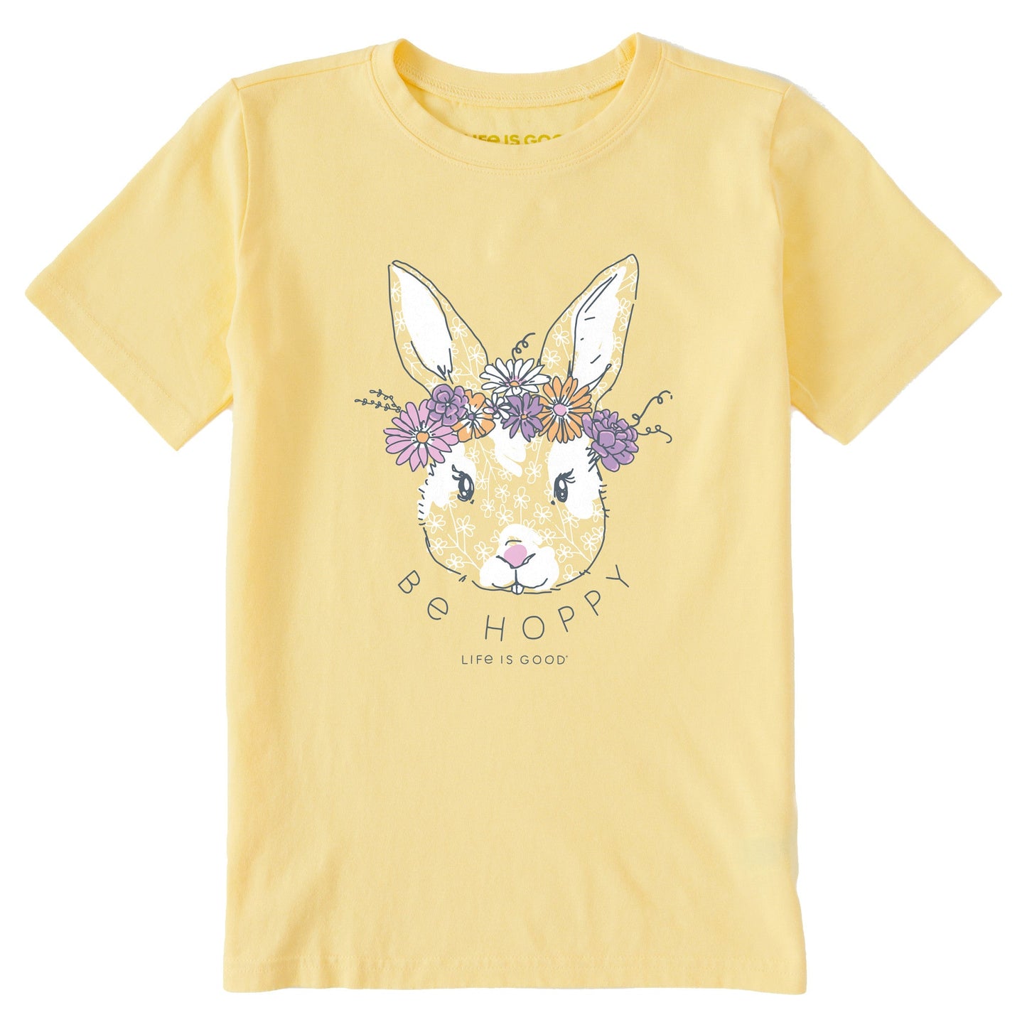 Kids Be Hoppy Flower Crown Short Sleeve Crusher Tee