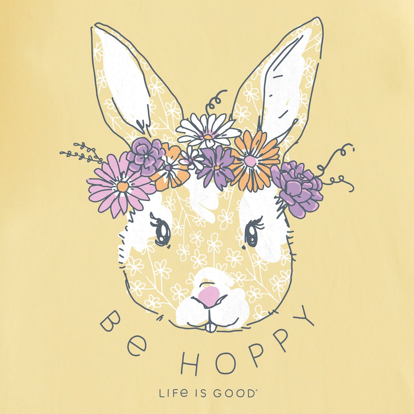 Kids Be Hoppy Flower Crown Short Sleeve Crusher Tee