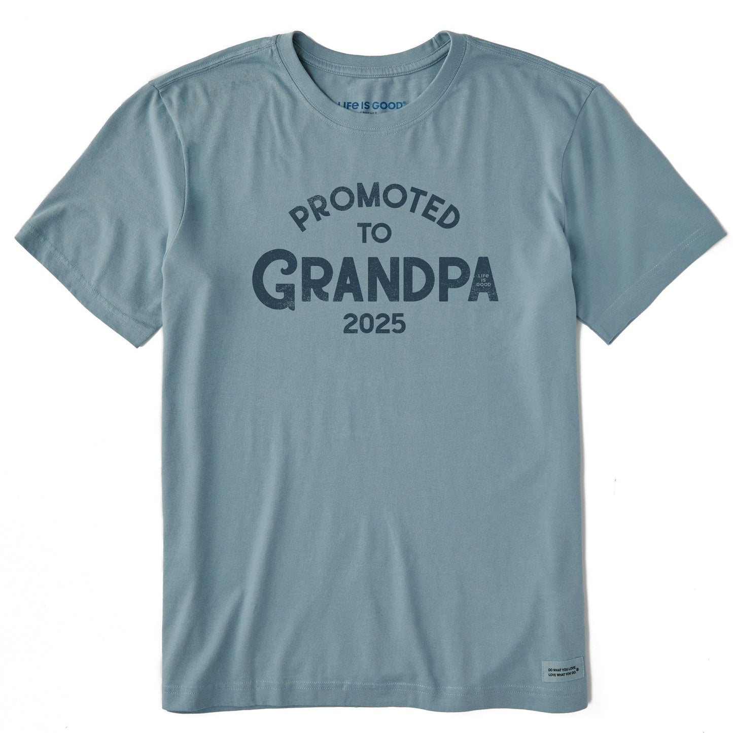 Men's Promoted to Grandpa 2025 Short Sleeve Crusher Tee