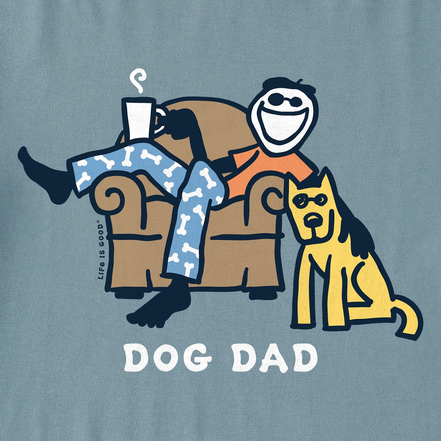 Men's Dog Dad Jake & Rocket Lounge Short Sleeve Crusher Tee