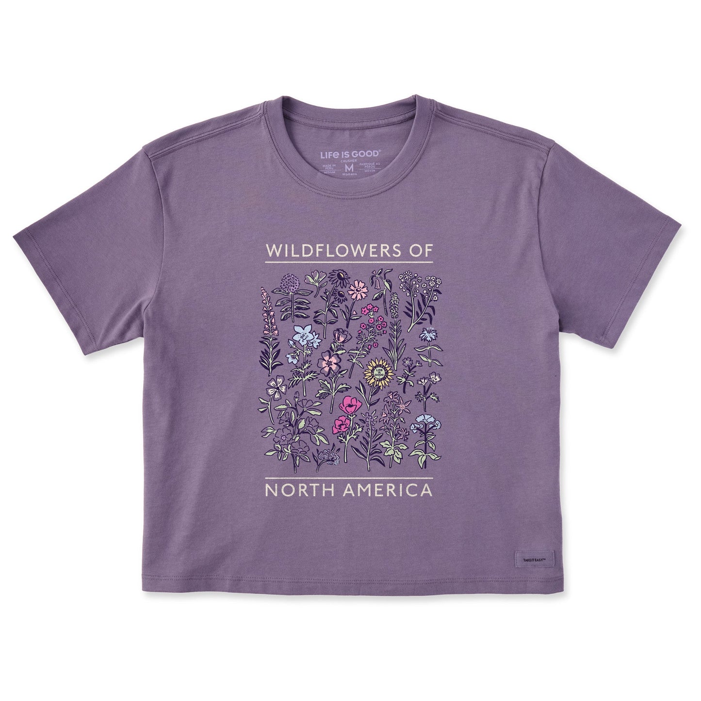 Women's Wildflowers of North America Short Sleeve Crusher Boxy Tee
