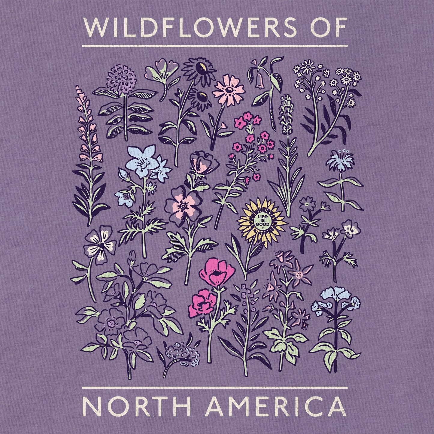 Women's Wildflowers of North America Short Sleeve Crusher Boxy Tee
