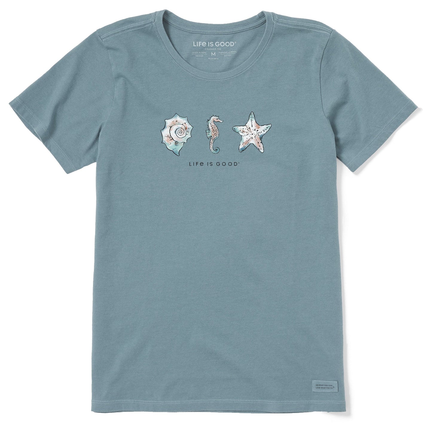 Women's Sea Life and Shells Short Sleeve Crusher Tee