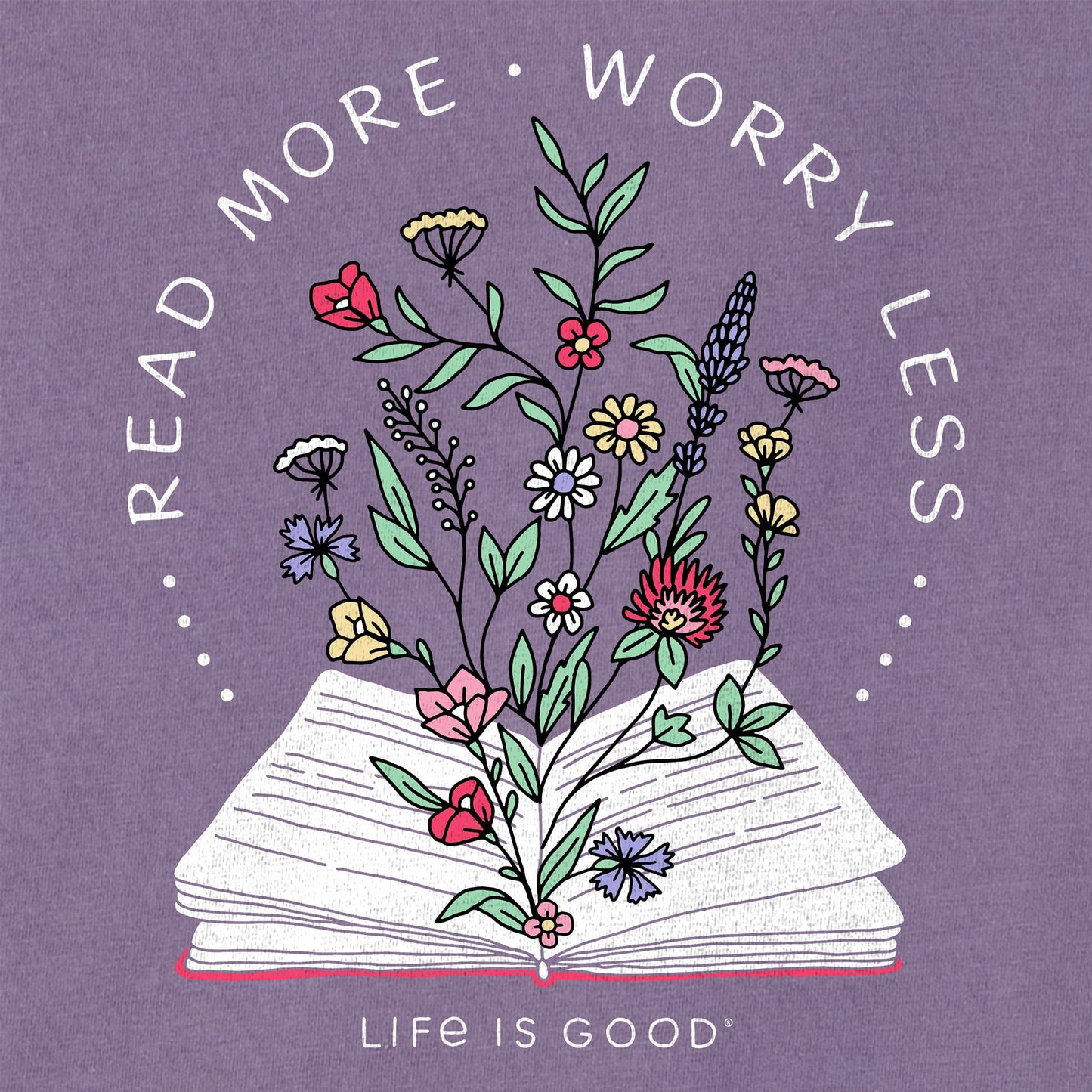 Women's Read More Flower Book Short Sleeve Tee