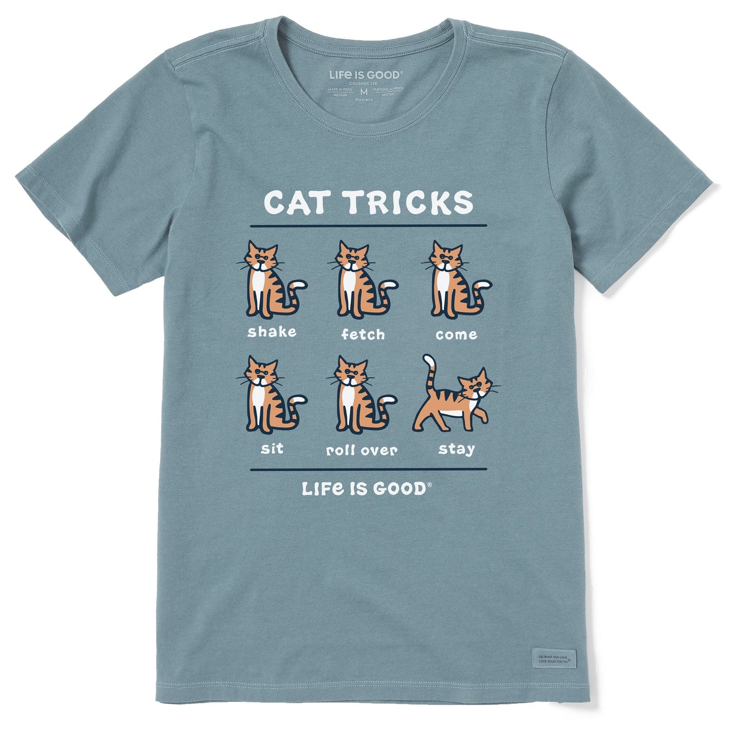 Women's Tabby Al Cat Tricks Short Sleeve Crusher Tee