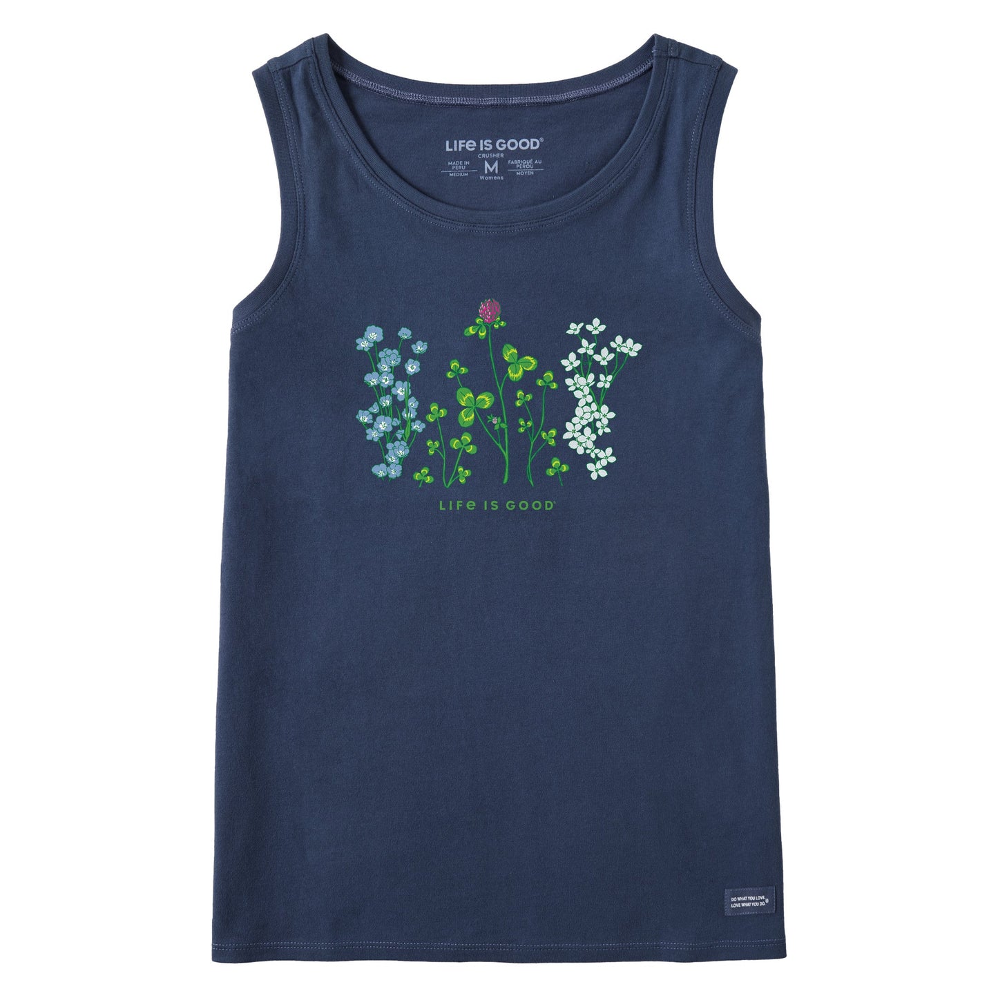 Women's Detailed Clovers and Wildflowers Crusher Tank