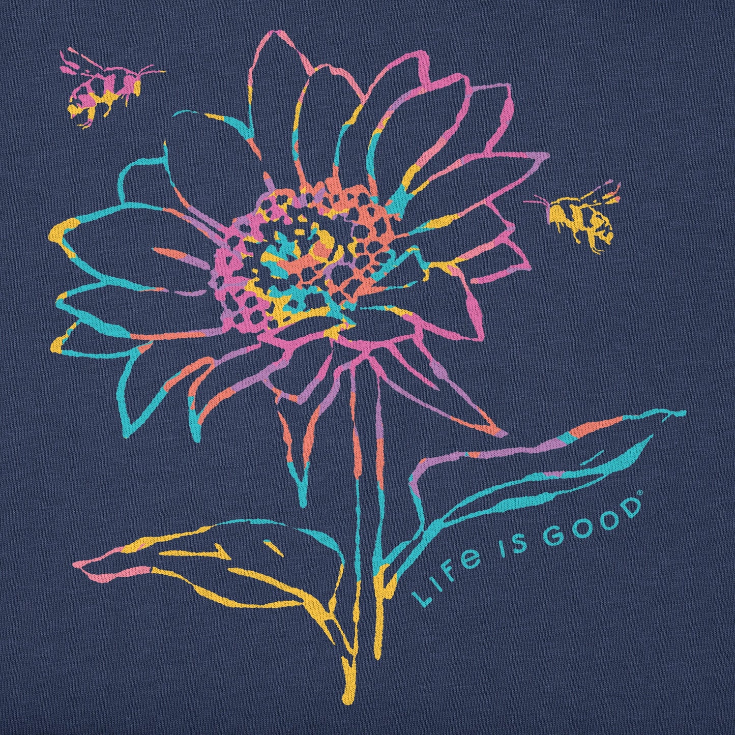 Women's Tie Dye Sunflower Bees Crusher Tank