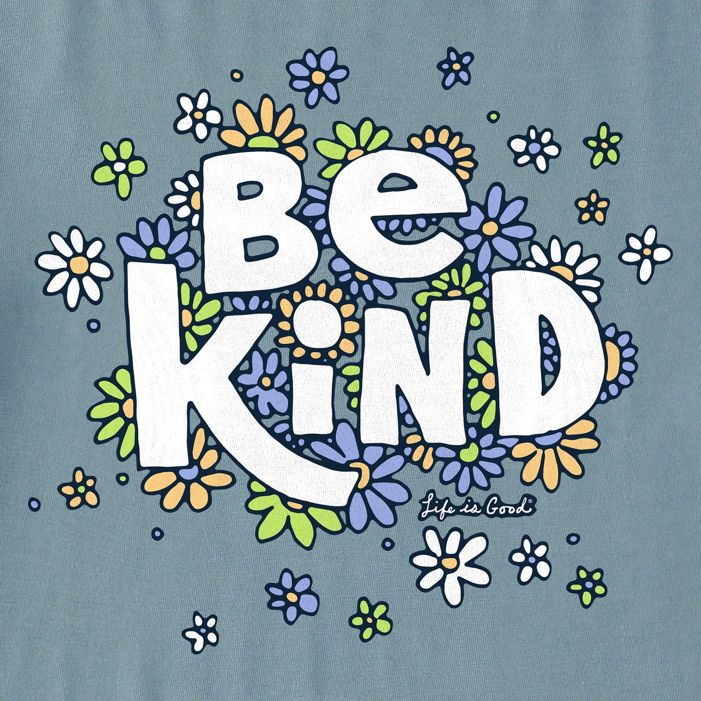 Women's Be Kind Flower Lines Long Sleeve Crusher Boxy Tee