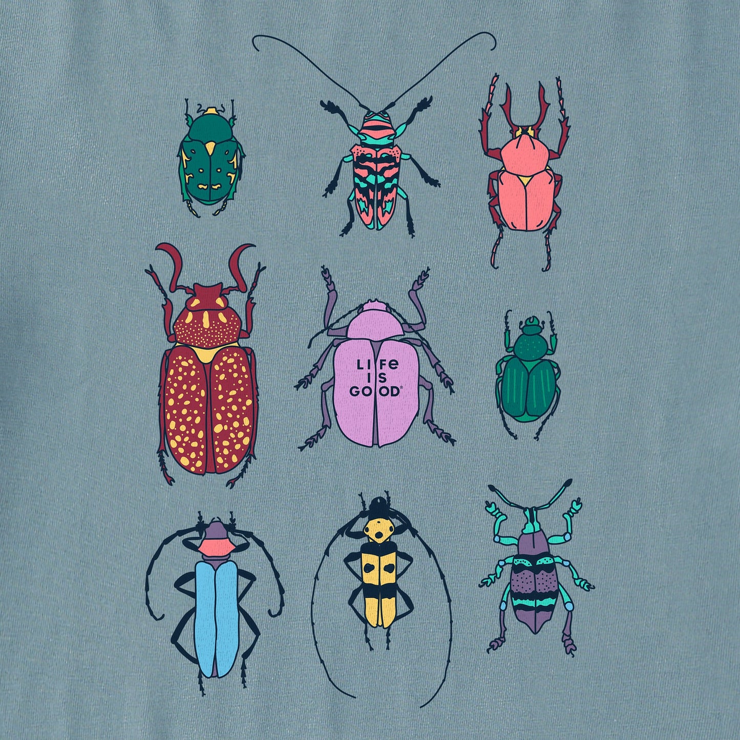 Women's Cool Bug Grid Long Sleeve Crusher Boxy Tee