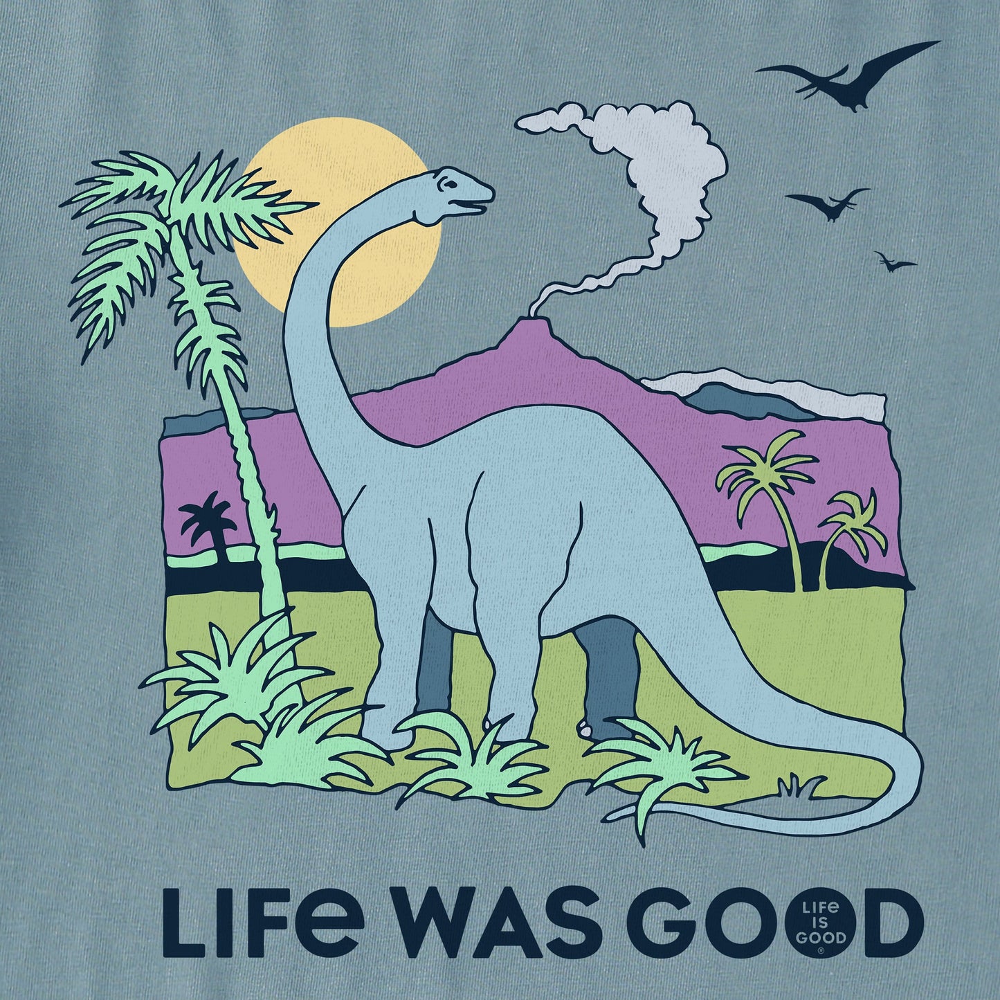 Women's Dinosaur Life was Good Long Sleeve Crusher Boxy Tee
