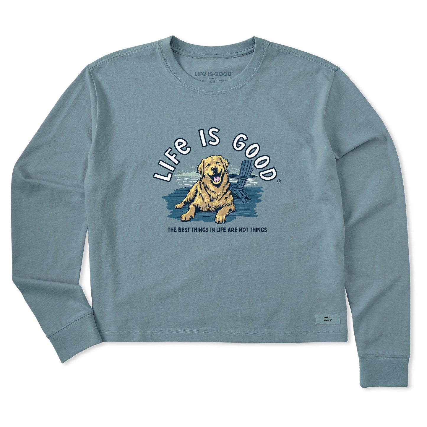 Women's Best Things Golden Dock Long Sleeve Crusher Boxy Tee