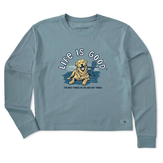 Women's Best Things Golden Dock Long Sleeve Crusher Boxy Tee