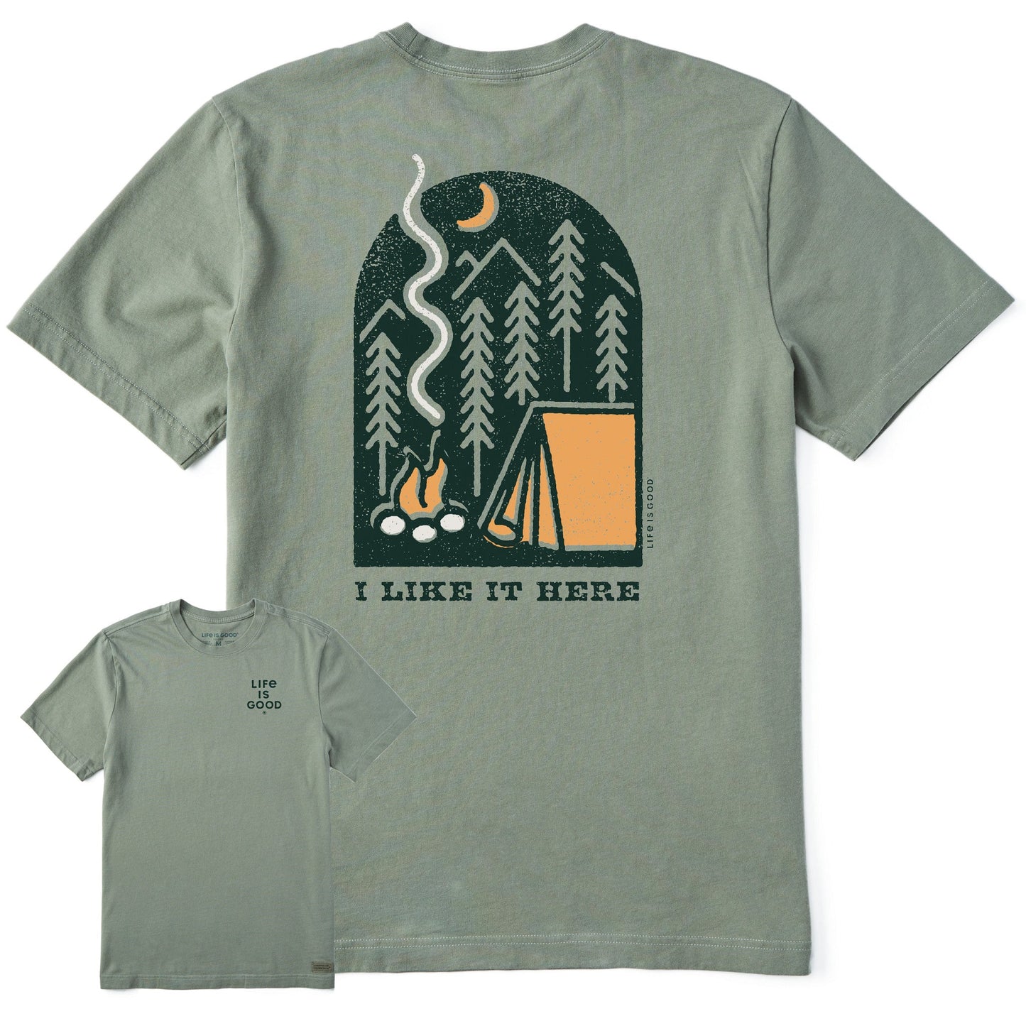 Men's I Like it Here at the Campsite Short Sleeve Crusher Tee