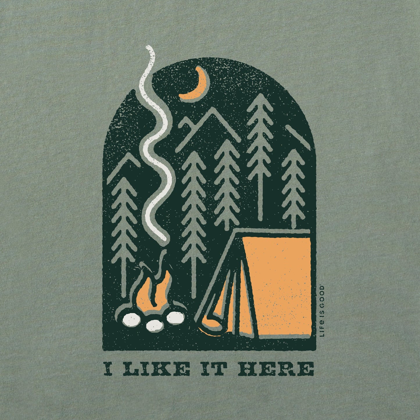 Men's I Like it Here at the Campsite Short Sleeve Crusher Tee
