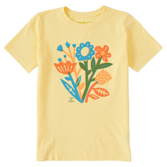 Kids Wildflower Splash Short Sleeve Crusher Tee