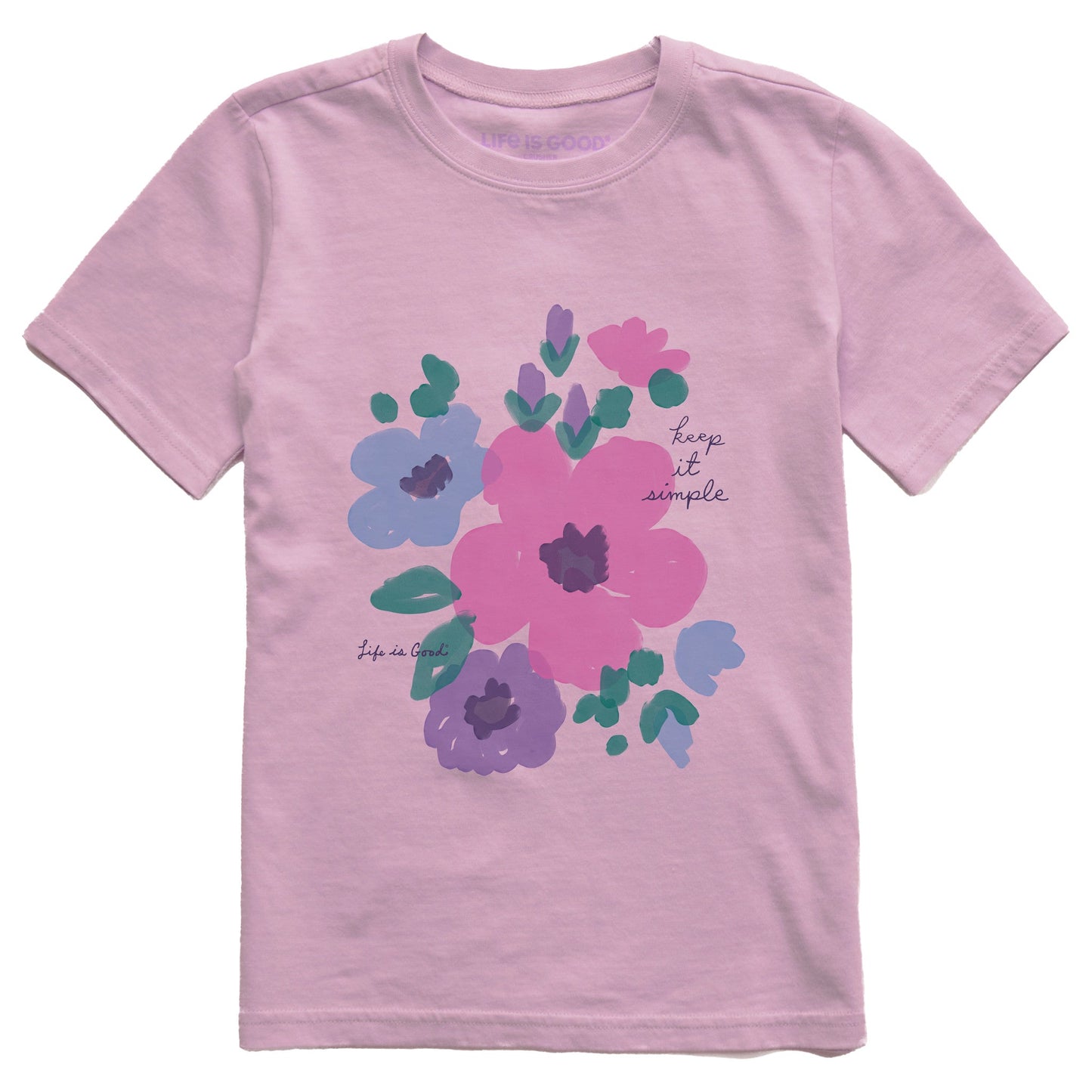 Kids Keep it Simple Waterflowers Short Sleeve Crusher Tee