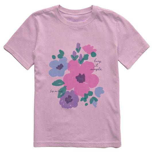 Kids Keep it Simple Waterflowers Short Sleeve Crusher Tee