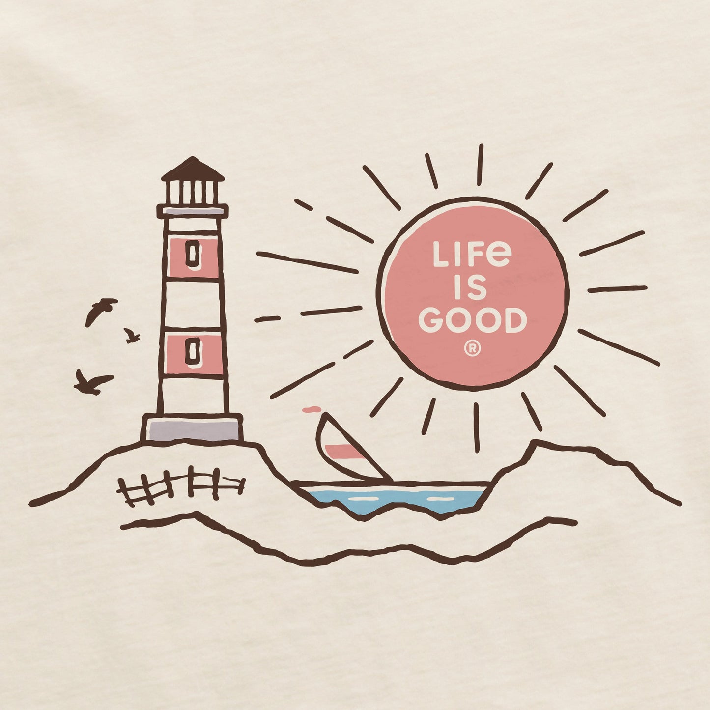 Men's Scenic Lighthouse Short Sleeve Crusher Tee