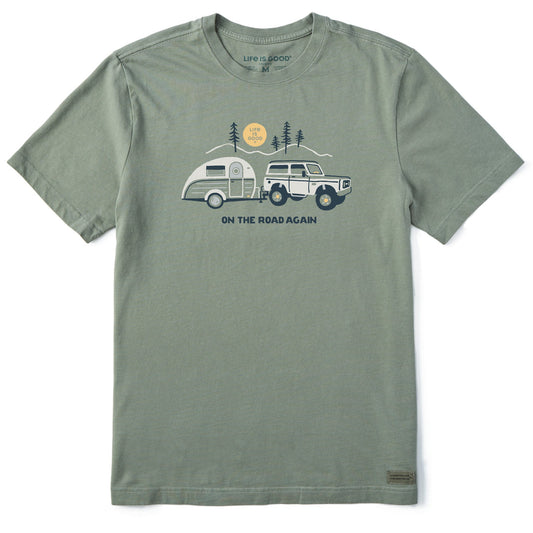 Men's On the Road Again Camper Short Sleeve Crusher Tee