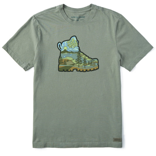 Men's Not All Who Wander Are Lost Boot Short Sleeve Crusher Tee