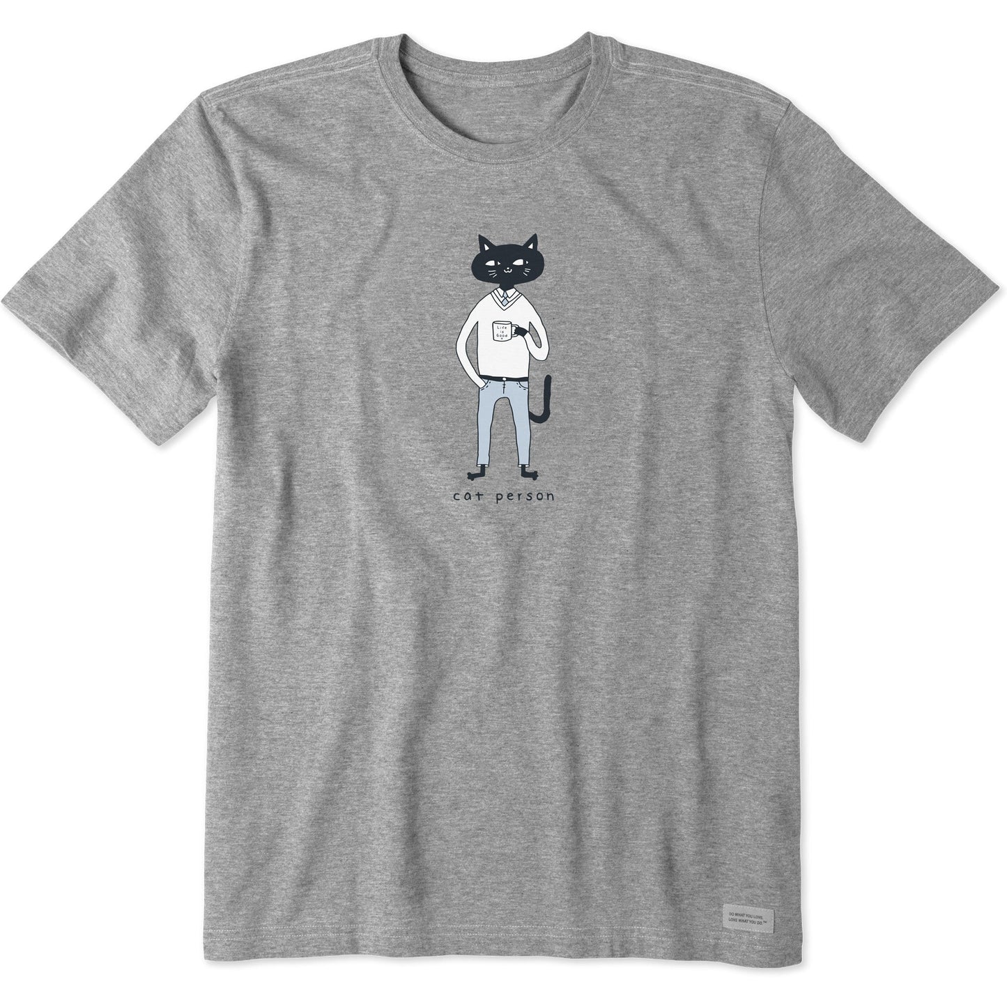 Men's Cat Person Short Sleeve Crusher Tee