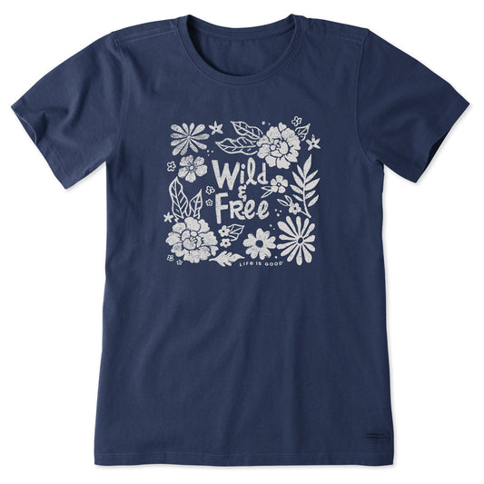Women's Wildflowers and Free Short Sleeve Crusher Tee