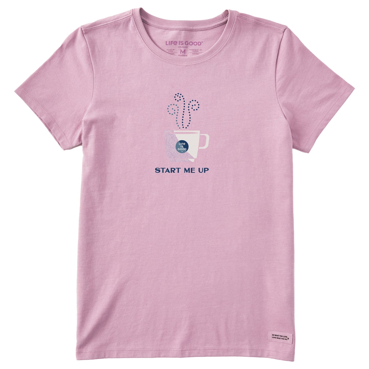Women's Start Me Up Coffee Cup Short Sleeve Crusher Tee