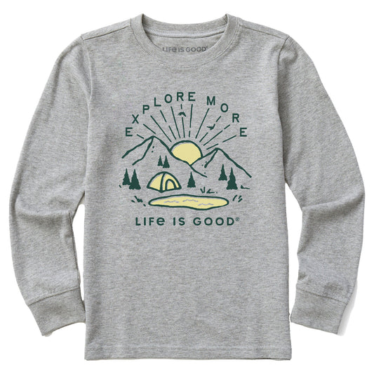 Kids Explore More Sunset Long Sleeve Crusher Tee