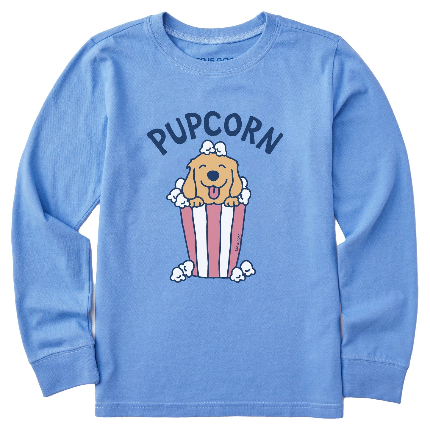 Kids Crushin It Pupcorn Long Sleeve Crusher Tee