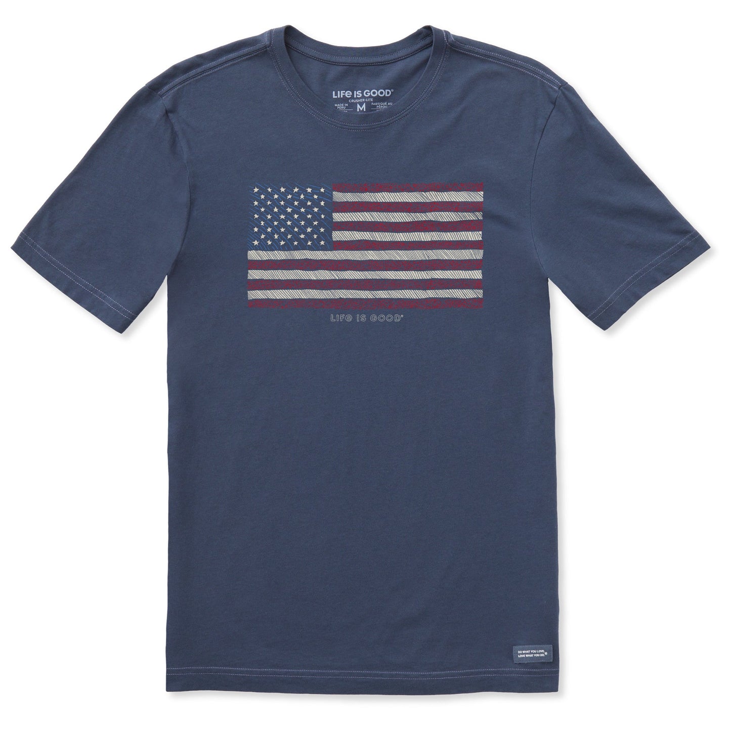 Men's Yankee Doodle Flag Short Sleeve Crusher-LITE Slim Fit Tee