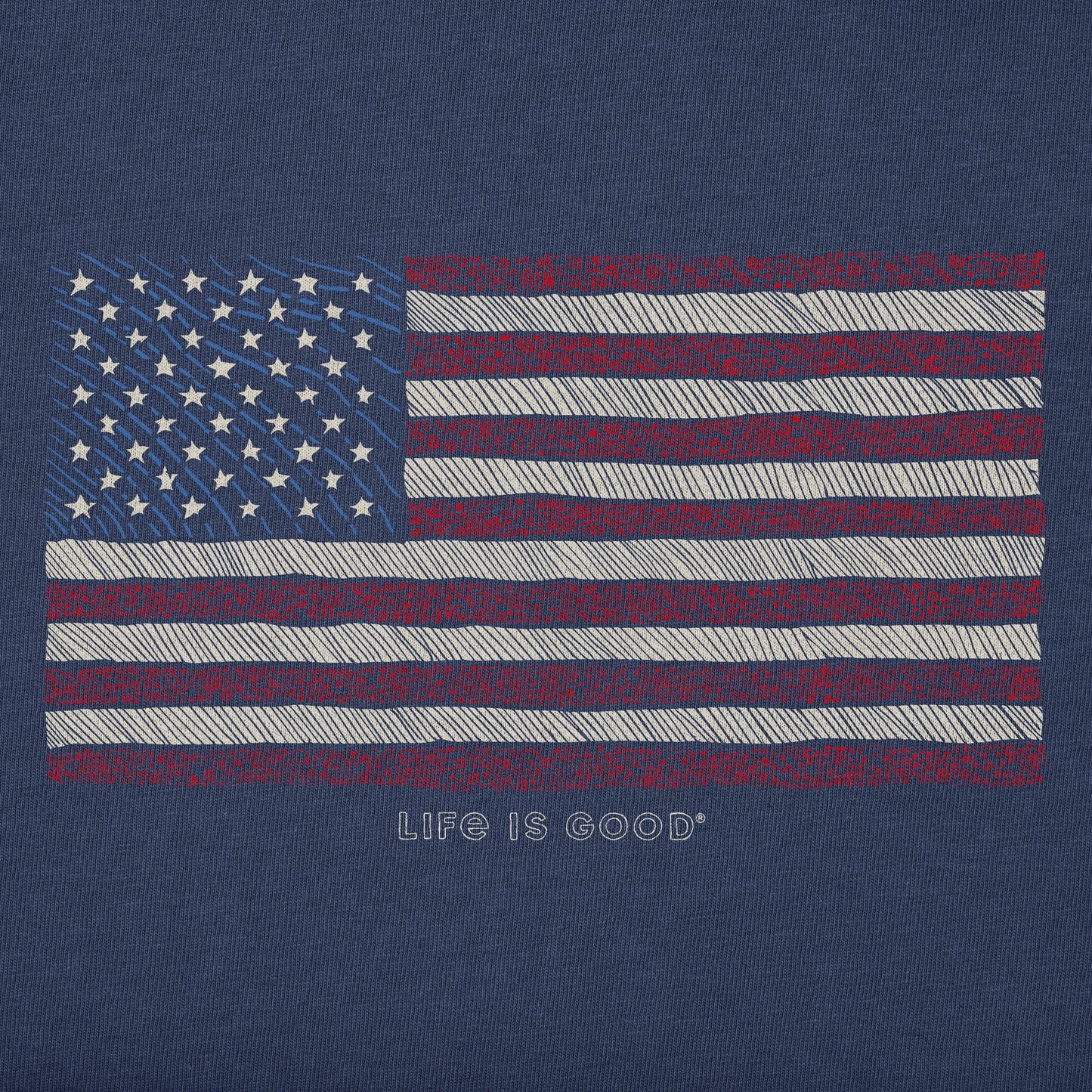 Men's Yankee Doodle Flag Short Sleeve Crusher-LITE Slim Fit Tee