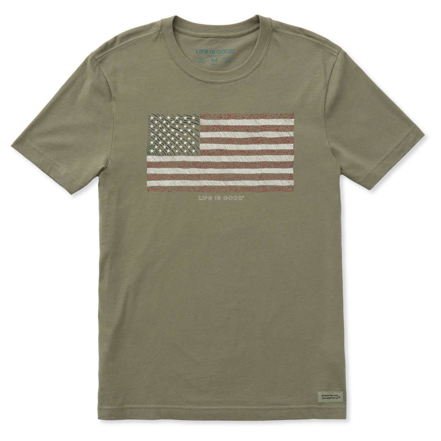 Men's Yankee Doodle Flag Short Sleeve Crusher-LITE Slim Fit Tee