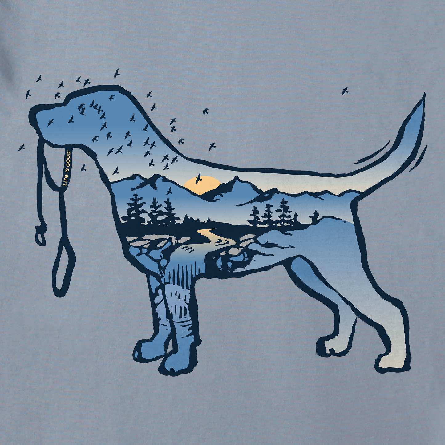 Men's Macro Micro Dogscape Short Sleeve Crusher-LITE Slim Fit Tee